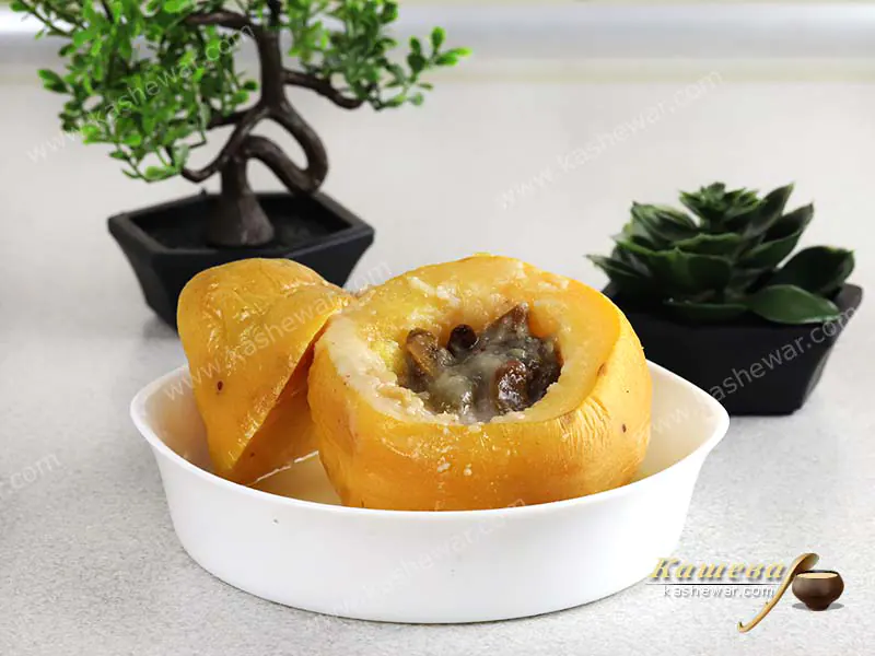 Айва с орехами и изюмом – рецепт с фото, грузинская кухня