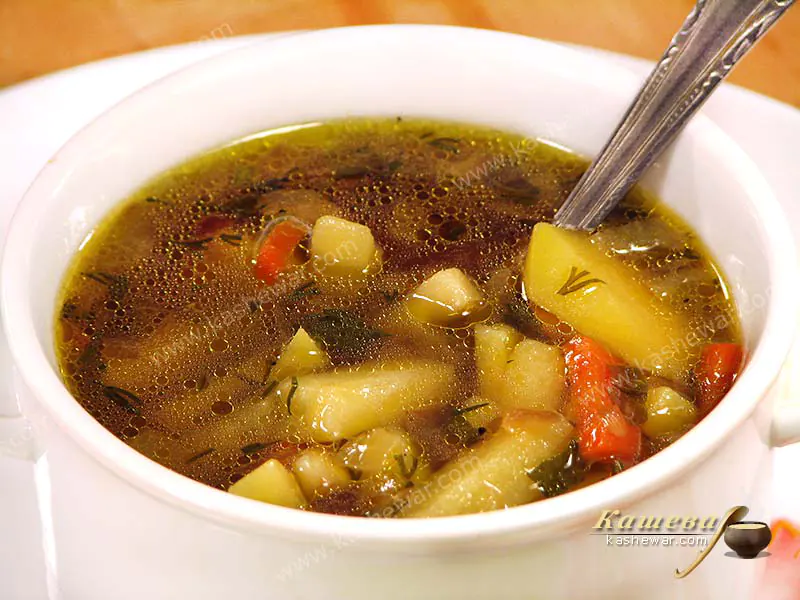 Soup in fish broth with roots – recipe with photo, Moldovan cuisine