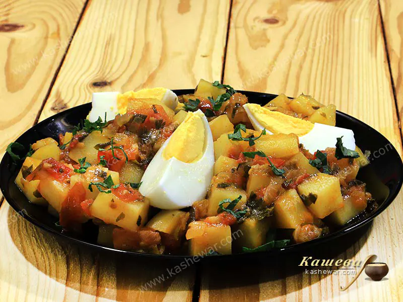Potatoes in spicy tomato sauce - recipe with photos, Indian cuisine