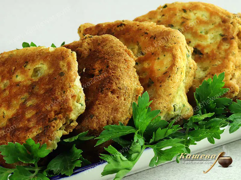Corn fritters with herbs – recipe with photo, Indian cuisine