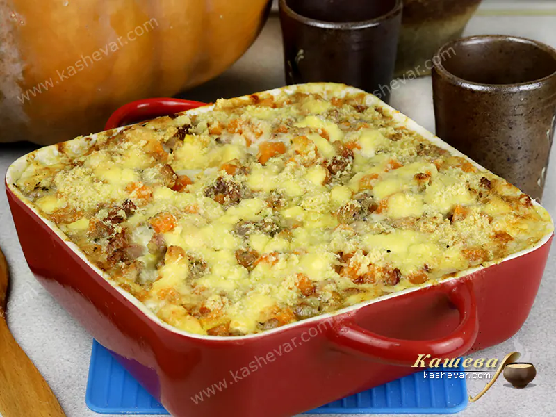 Lasagna with pumpkin and sausages – recipe with photos, Italian cuisine