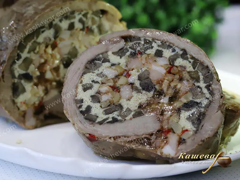 Meatloaf with mushrooms and scrambled eggs – recipe with photo, belarusian cuisine