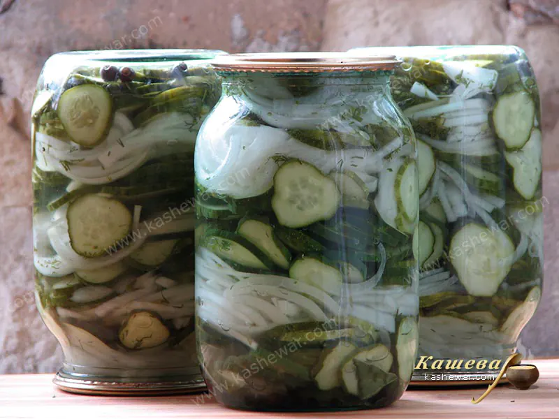 Nezhinsky cucumber salad – recipe with photo, food preservation for the winter