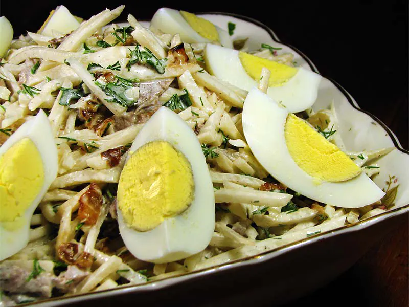 Black radish beef salad (Tashkent) – recipe with photo, Uzbek cuisine