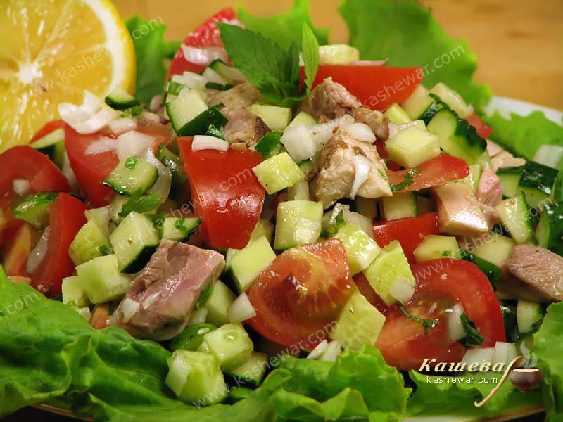 Baked chicken salad – recipe with photo, indian cuisine