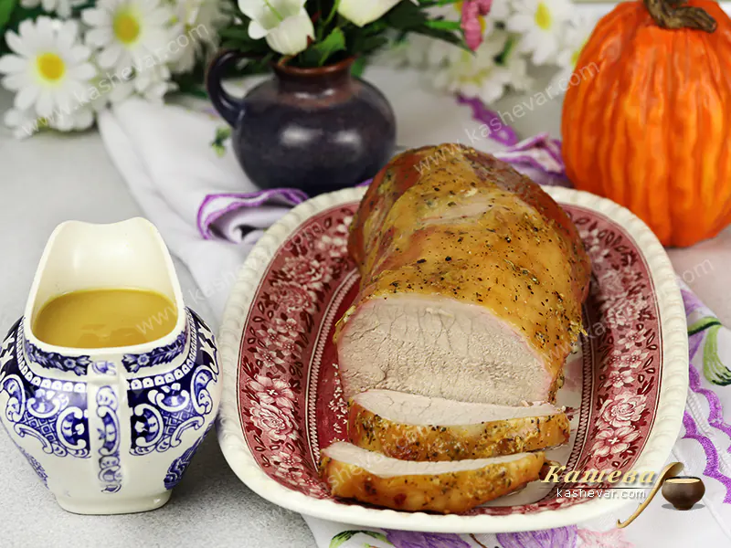Pork loin in orange glaze - recipe with photos, American cuisine