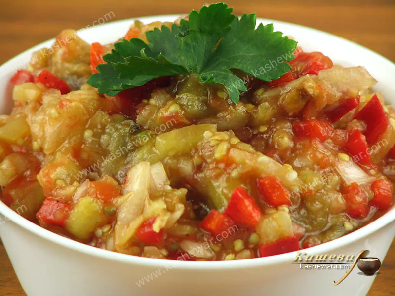 Raw eggplant caviar – recipe with photo, Georgian cuisine