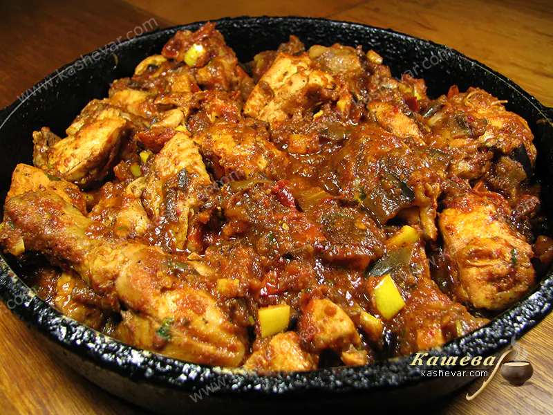 Chicken and vegetables tagine - recipe with photo, Moroccan cuisine