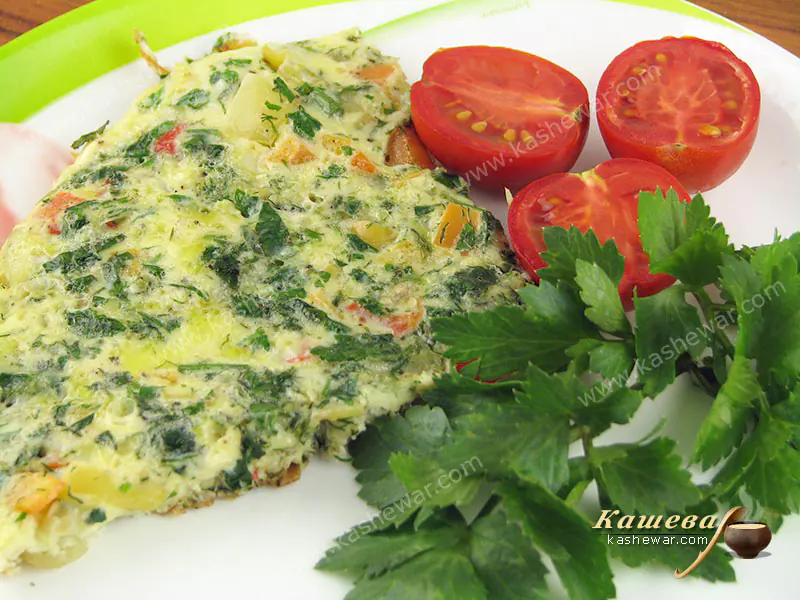 Scrambled eggs with bell pepper - recipe with photo, Georgian cuisine