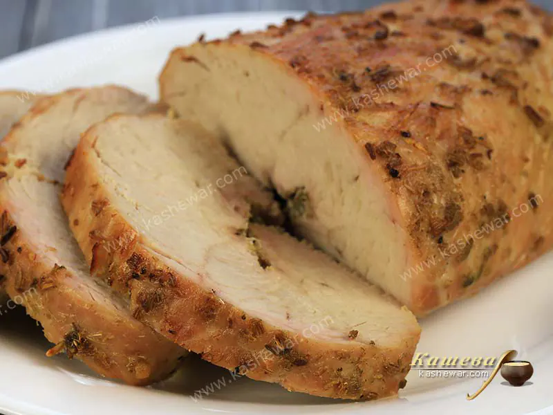 Baked turkey fillet with fennel – recipe with photo, second courses