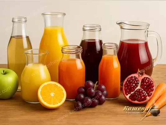 Natural juices as ingredients for dishes and drinks