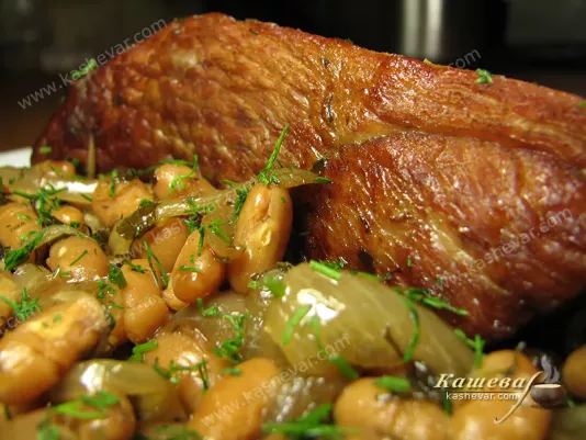 Lamb with beans - recipe with photo, French cuisine