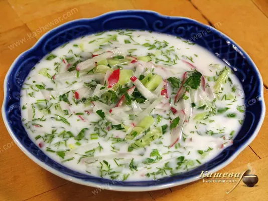 Cold soup with sour milk (Chalop) – recipe with photo, Uzbek cuisine