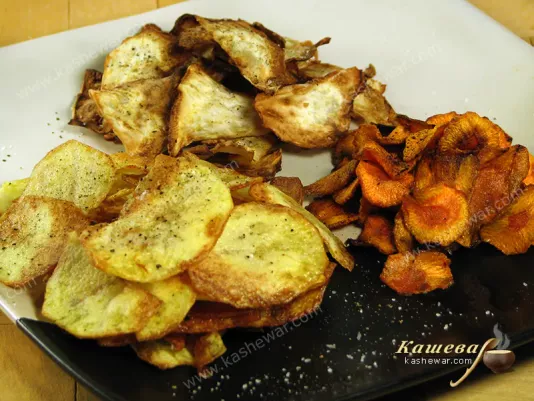 Root vegetable chips - Recipe with Photo, Chinese Cuisine