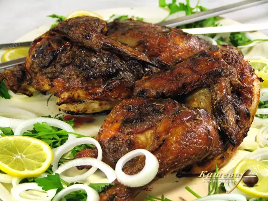 Цыплята жареные на вертеле – рецепт с фото, азербайджанская кухня