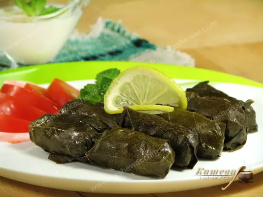 Greek dolma in grape leaves - recipe with photo, Greek cuisine