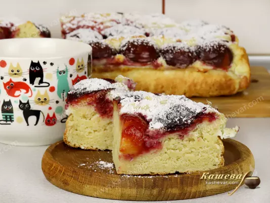 Дрожжевой пирог со сливами – рецепт с фото, украинская кухня