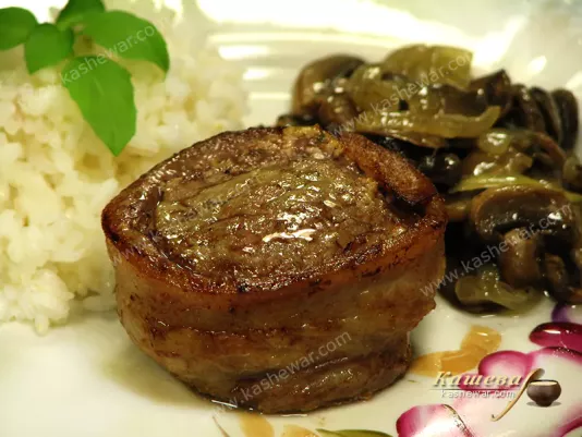 Stuffed beef medallions - recipe with photo, french cuisine