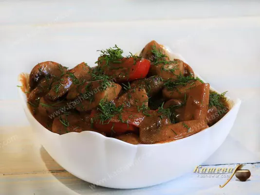 Stewed mushrooms with tomatoes – recipe with photo, Ukrainian cuisine