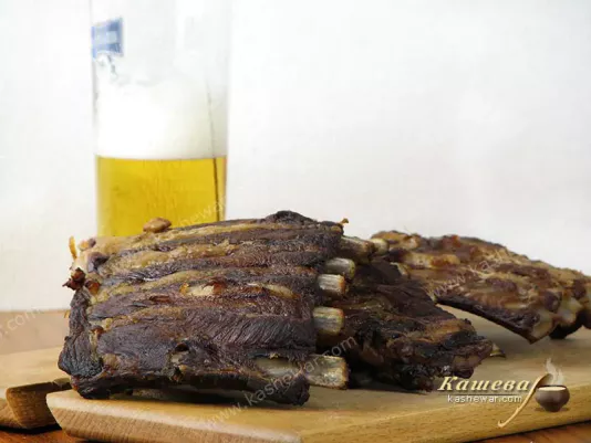 Smoked pork ribs – recipe with photo, appetizer