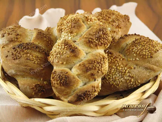 Braid with sesame seeds - recipe with photo, pastries