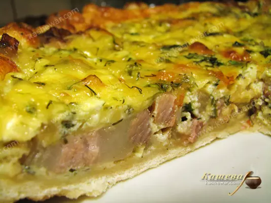 Quiche lorraine with bacon - recipe with photo, German cuisine