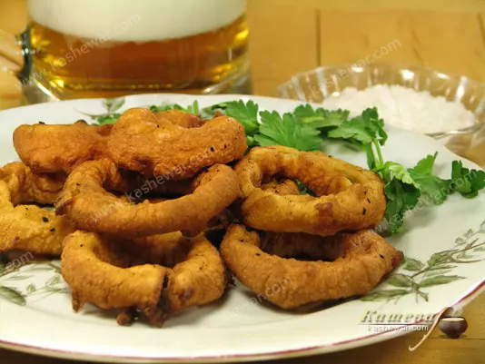 Crispy onion rings - recipe with photo, American cuisine