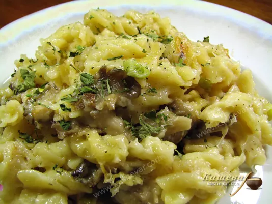 Mushroom macaroni cheese - recipe with photo, English cuisine