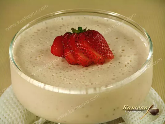 Mousse with white chocolate and strawberries – recipe with photo, French cuisine