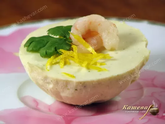 Shrimp cheese mousse - recipe with photo, french cuisine