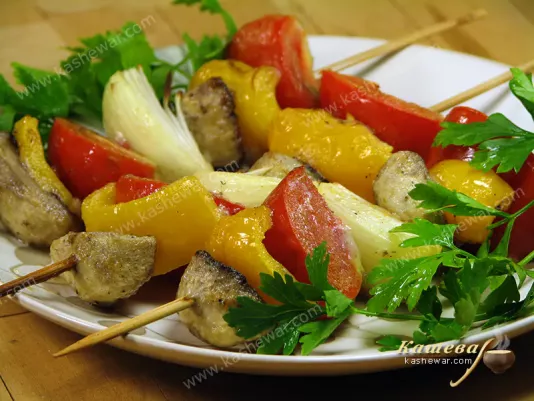 Delicious vegetable shish kebab - recipe with photo, Georgian cuisine