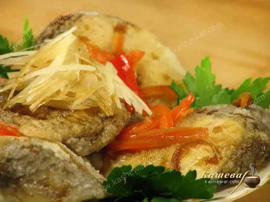 Steam fish with sauce - recipe with photo, Chinese cuisine