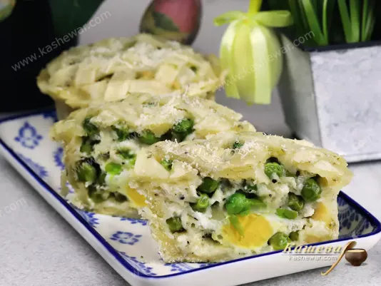 Easter cake with green peas (Torta Pasqualina) – recipe with photo, Italian cuisine