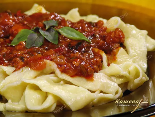 Pasta bolognese - recipe with photo, italian cuisine