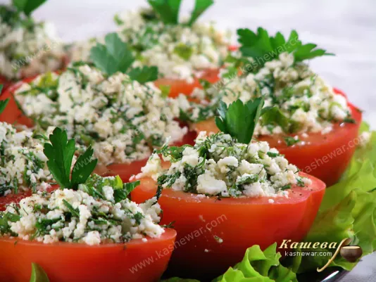 Sprats and eggs stuffed tomatoes - recipe with photo, snacks