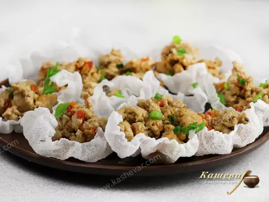 Рисовая бумага с фаршем – рецепт с фото, китайская кухня