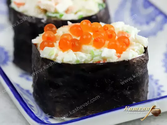 Gunkan maki sushi – recipe with photo, Japanese cuisine