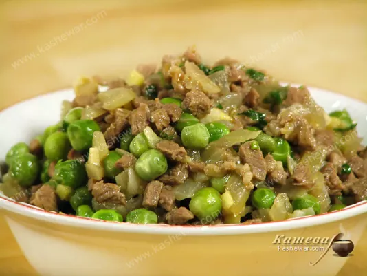Minced meat with green peas (Keema Matar) - recipe with photo, Indian cuisine