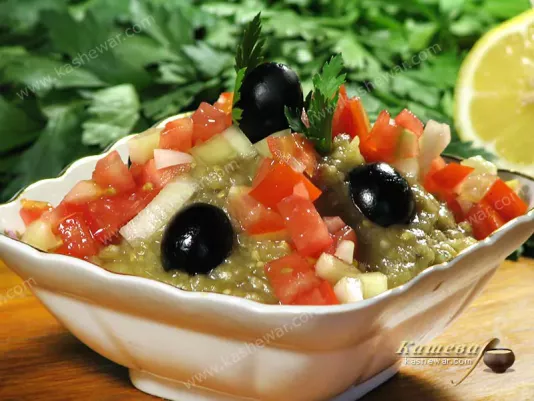 Салат из баклажанов гриль – рецепт с фото, турецкая кухня