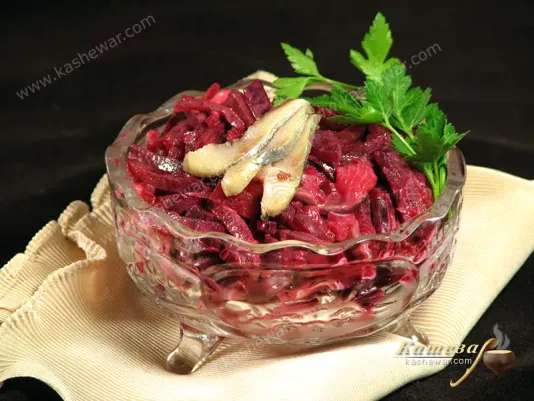 Beet salad with herring – recipe with photo, Belarusian cuisine