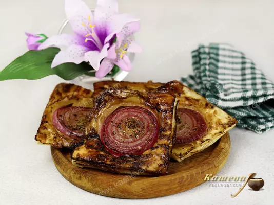 Puff squares with onions – recipe with photos, Jewish cuisine