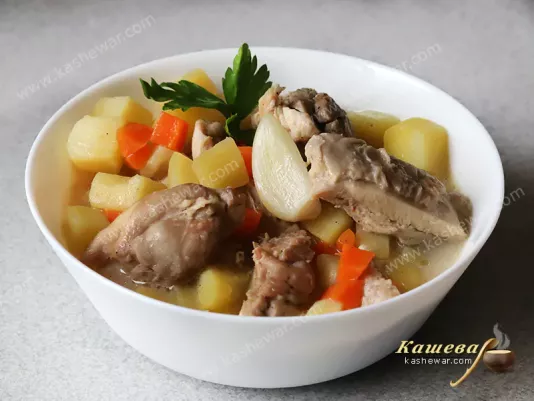 Juicy chicken with potatoes - recipe with photo, Chinese cuisine