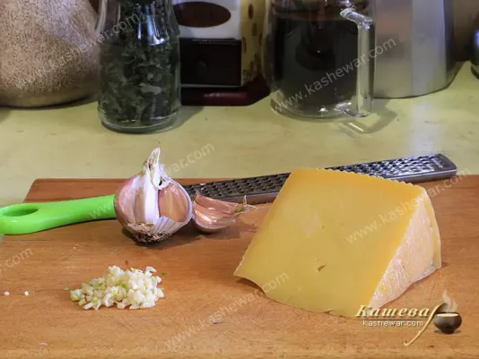 Parmesan and minced garlic