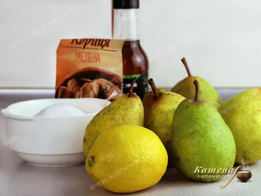 Products for pear confiture