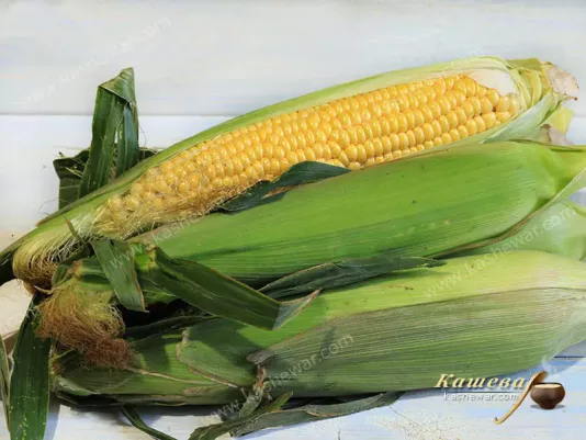 Corn with leaves
