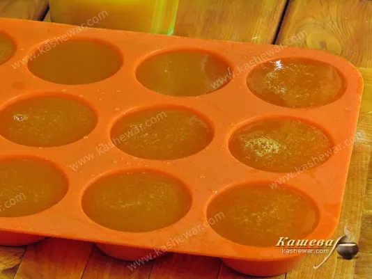 Pumpkin marmalade in molds