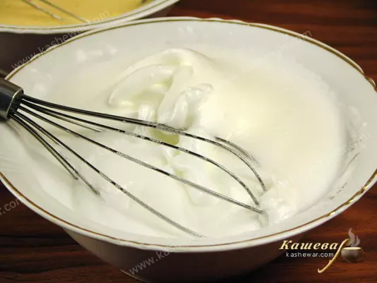Beaten egg whites