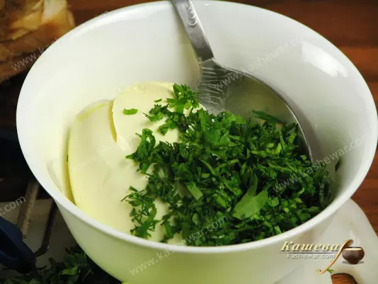 Herbs mixed with butter