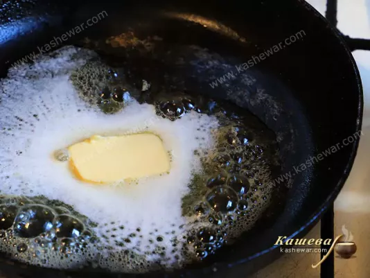 Butter in a frying pan