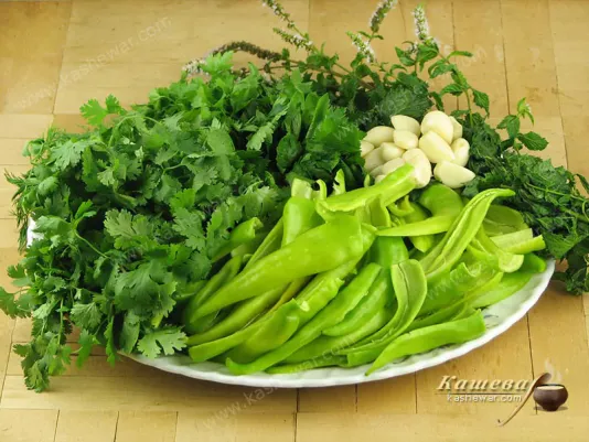 Green ajika ingredients